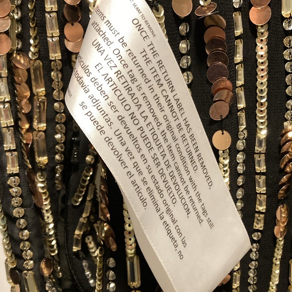 ⭐️MAC DUGGAL AS-IS Long Sleeve Embellished Column Midi Dress NWOT 4 - Picture 8 of 10